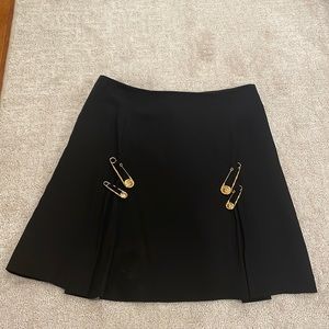 Versace Versus Black Pleated Mini—Size 40